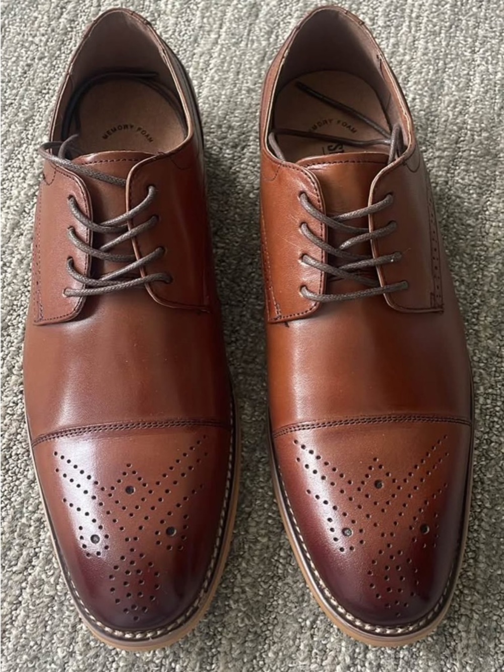 NEW men’s stacy adams darren memory foam oxfords